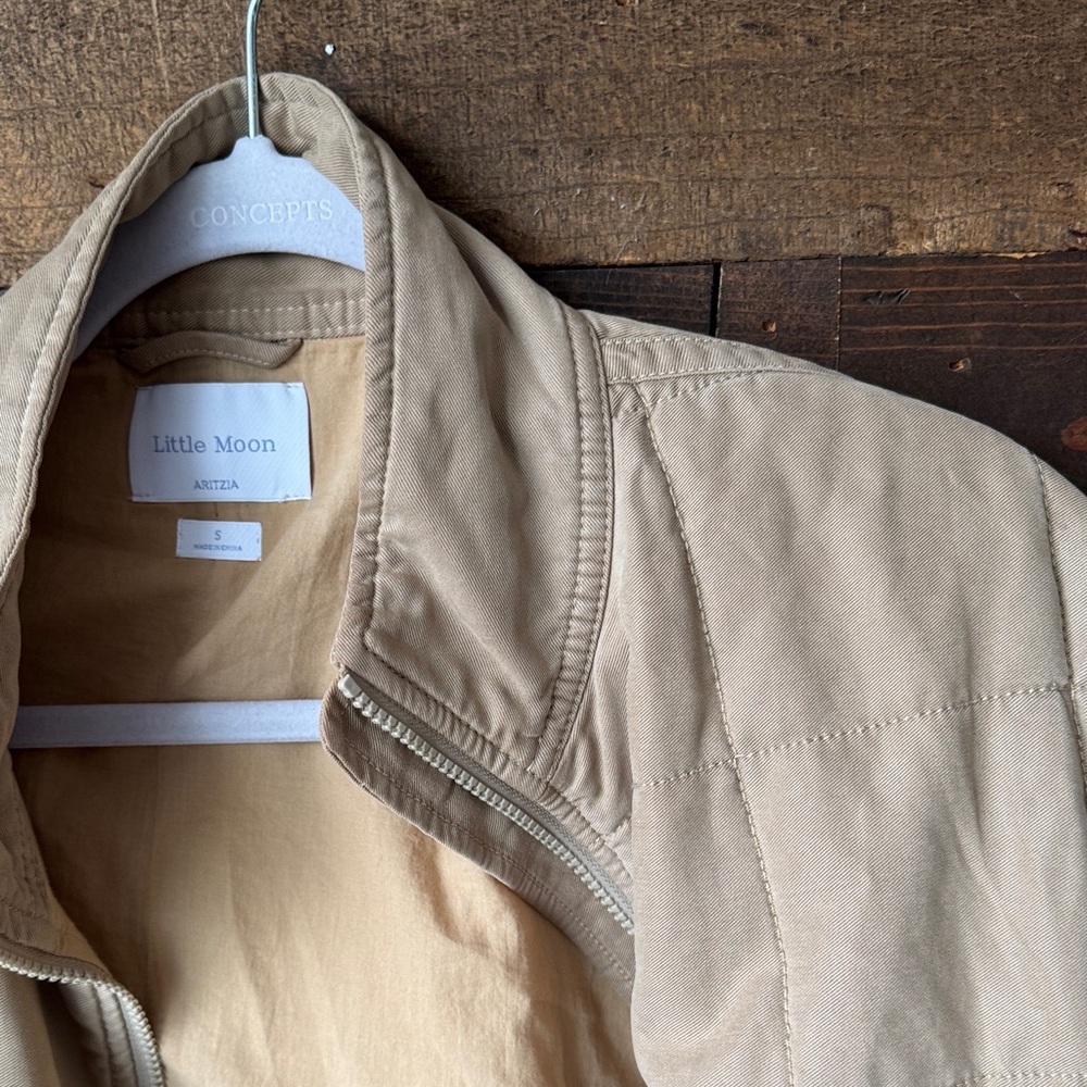 Little Moon Tan Quilted Jacket